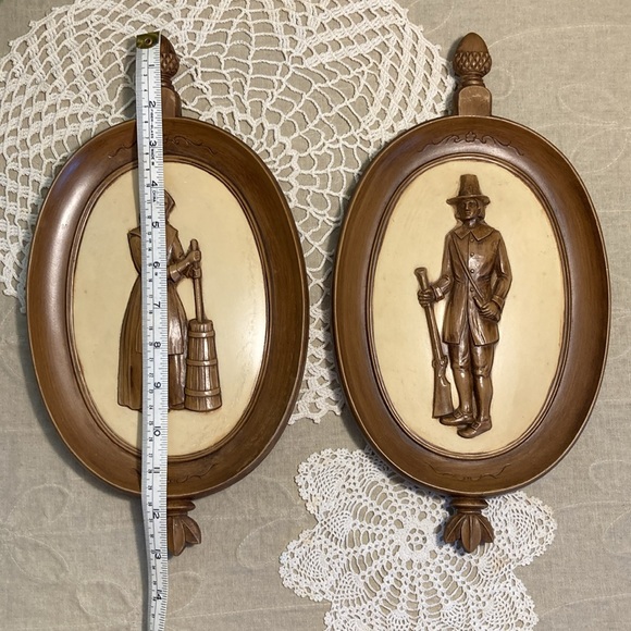 Vintage Pilgrim Plaques Ornate Frames - Picture 15 of 16